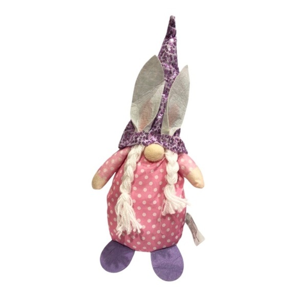 4pack cozy snuggly Easter bunny‎ theme pastel colored gnome plushies new - Picture 4 of 15